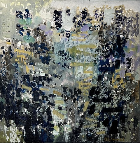 Olie på lærred / Oil on canvas. 60 x 60 cm.