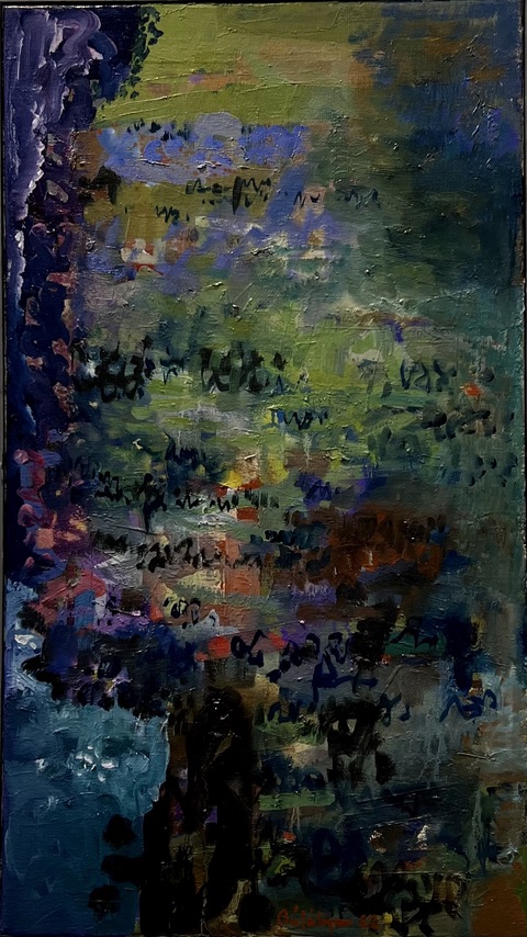 Olie på lærred / Oil on canvas. 80 x 45 cm.