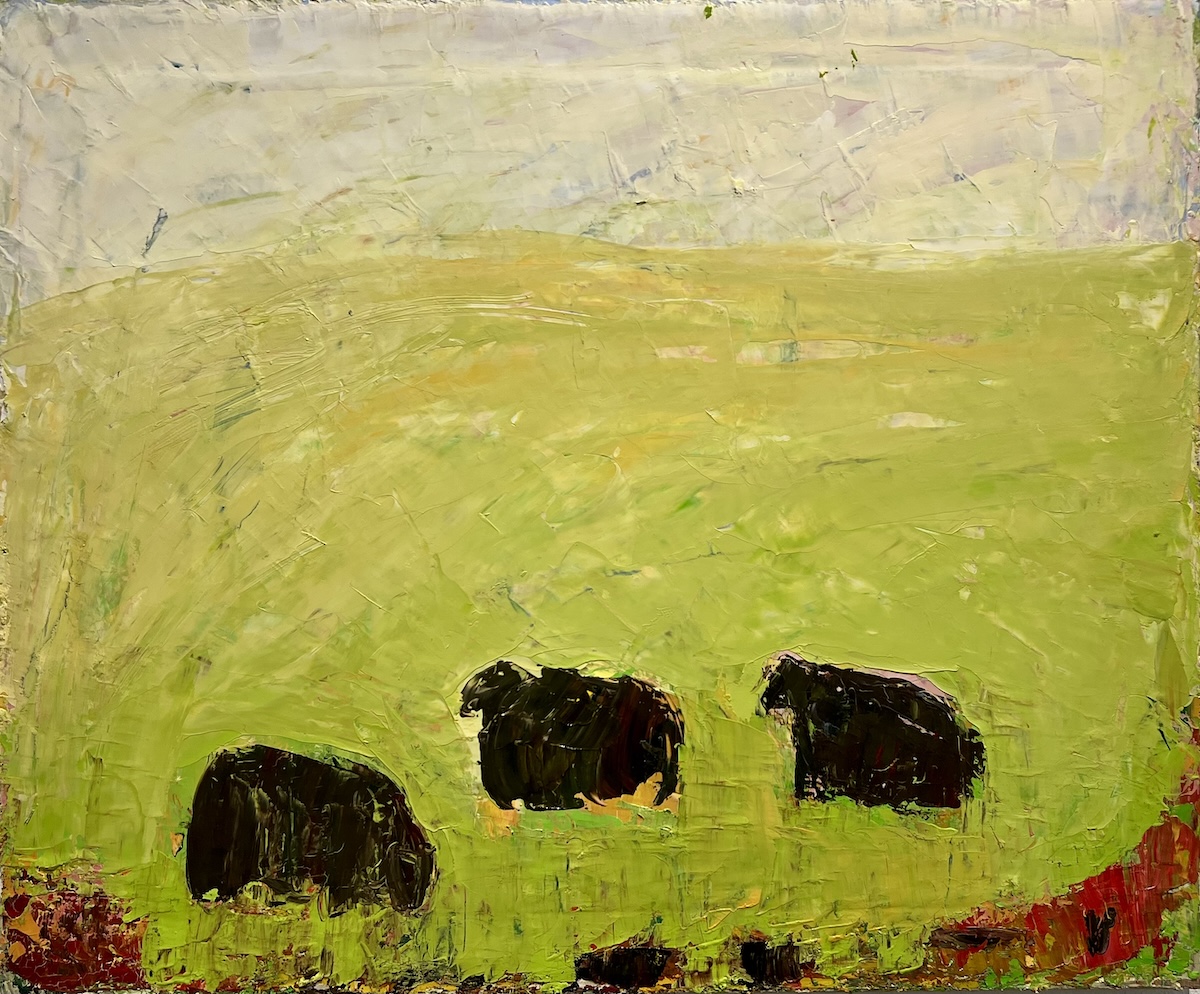 “Får”. Maleri på lærred / Paint on canvas. 50 x 60 cm.