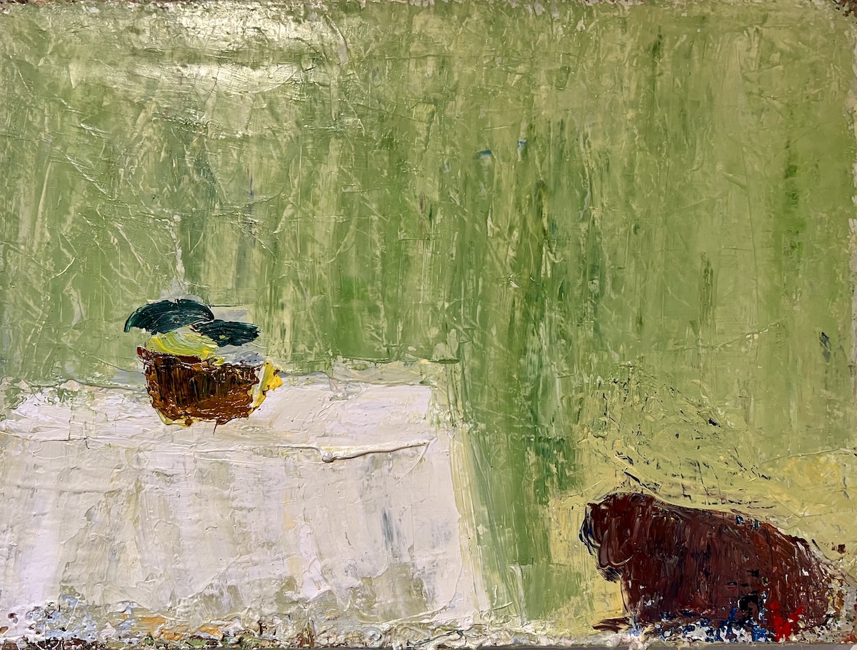 “Hund”. Maleri på lærred / Paint on canvas. 30 x 40 cm.