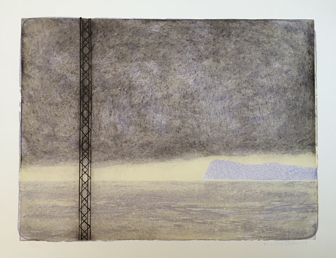 Marius Olsen. Litografi og linoleumstryk. 32,5 x 43,5 cm. (uden ramme). Nr. 11