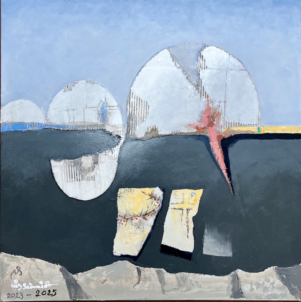 “Afslutningen….og en ny begyndelse”. Maleri på lærred. 80 x 80 cm. IMG 9543