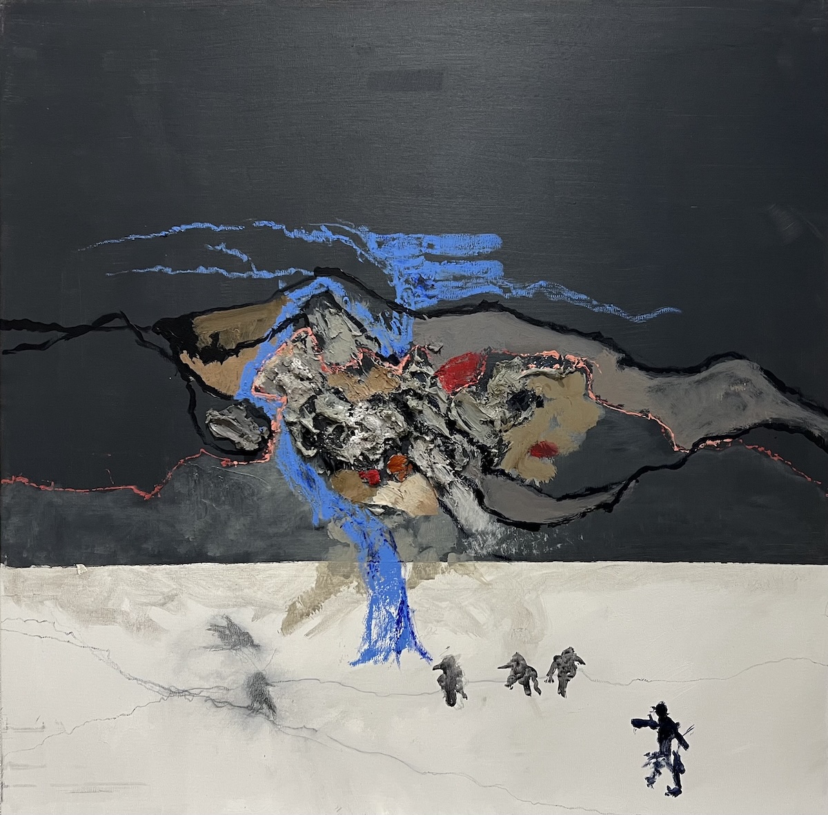 “Nye tider” 17/27. Maleri på lærred”. 80 x 80 cm. IMG 9645