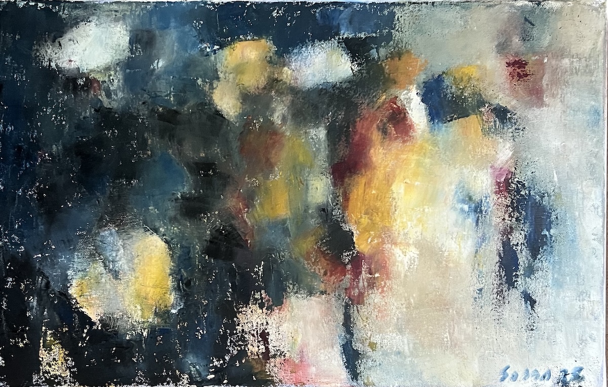 “Morgen”. Maleri på lærred / Paint on canvas. 35 x 55 cm.