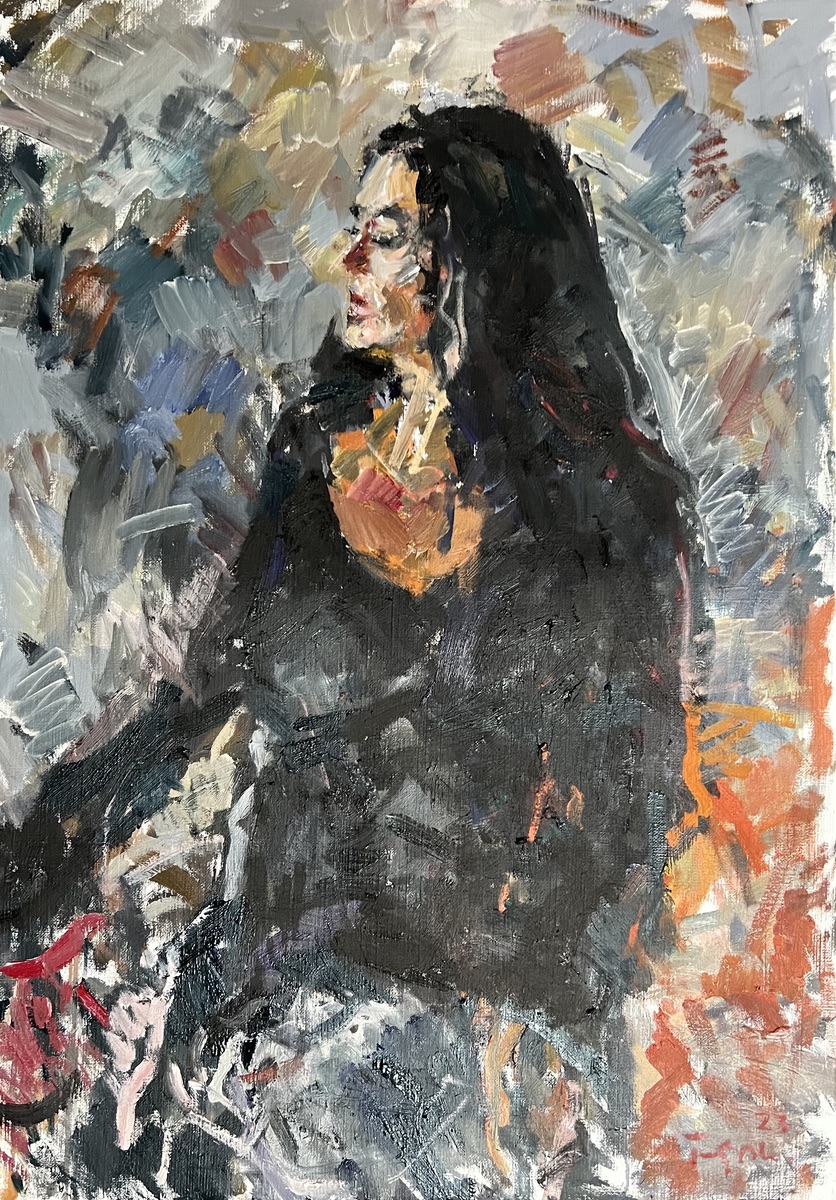 Torbjørn Olsen. “Karin”.  Olie på lærred / Paint on canvas. 85 x 60 cm.