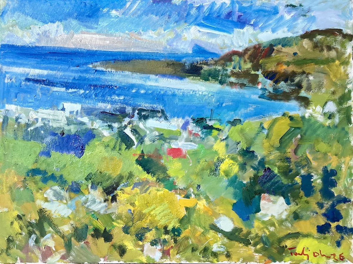 “Landskab”. Maleri på lærred / Paint on canvas. 60 x 80 cm.
