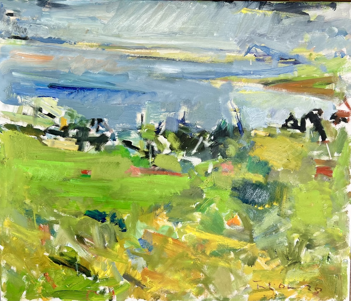 “Sølvgrå dag”. Maleri på lærred / Paint on canvas. 60 x 70 cm.
