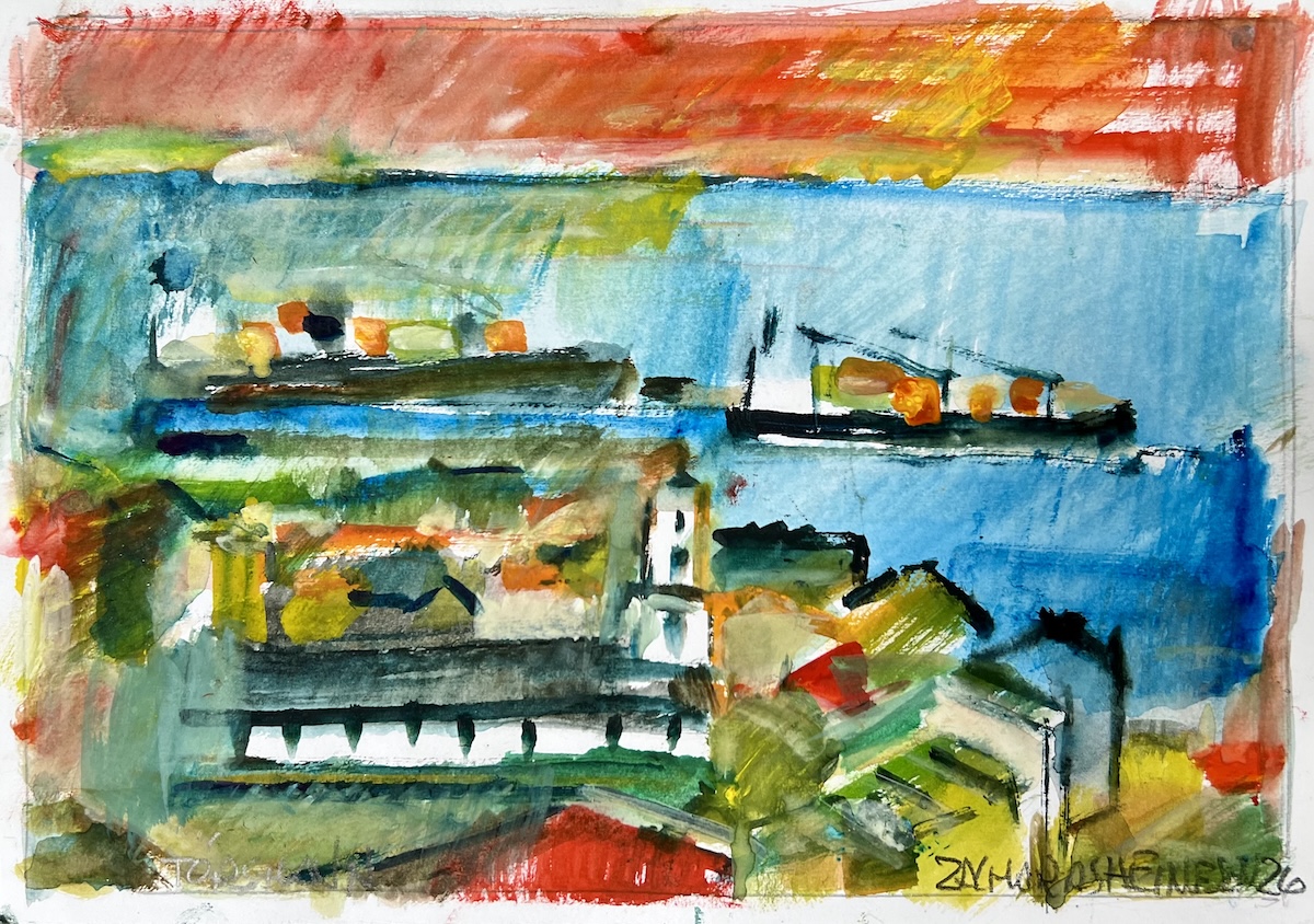 “Tórshavn”. Akvarel / Watercolour. 22 x 33 cm