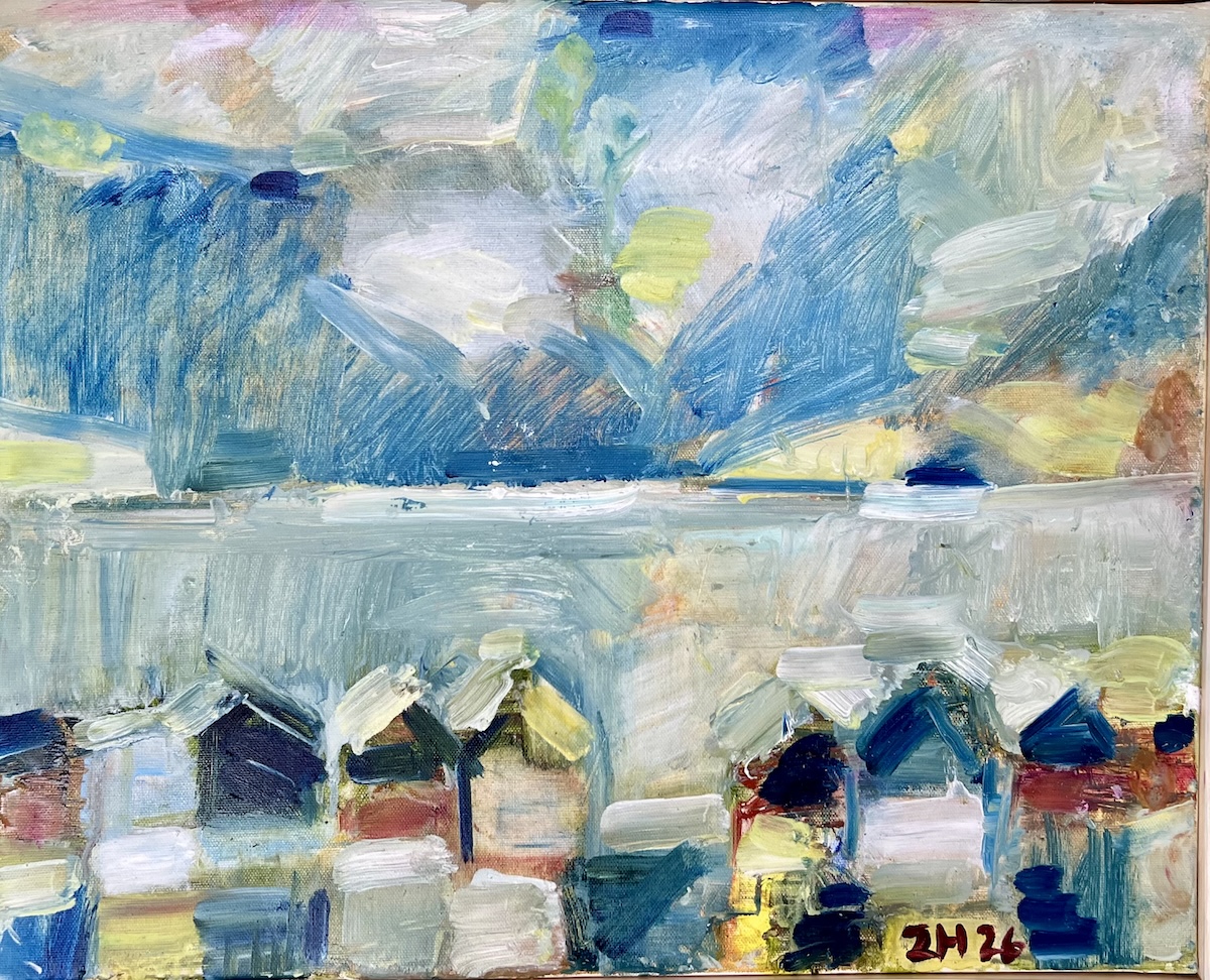 “Við Streym”. Maleri på lærred / Paint on canvas. 40 x 50 cm