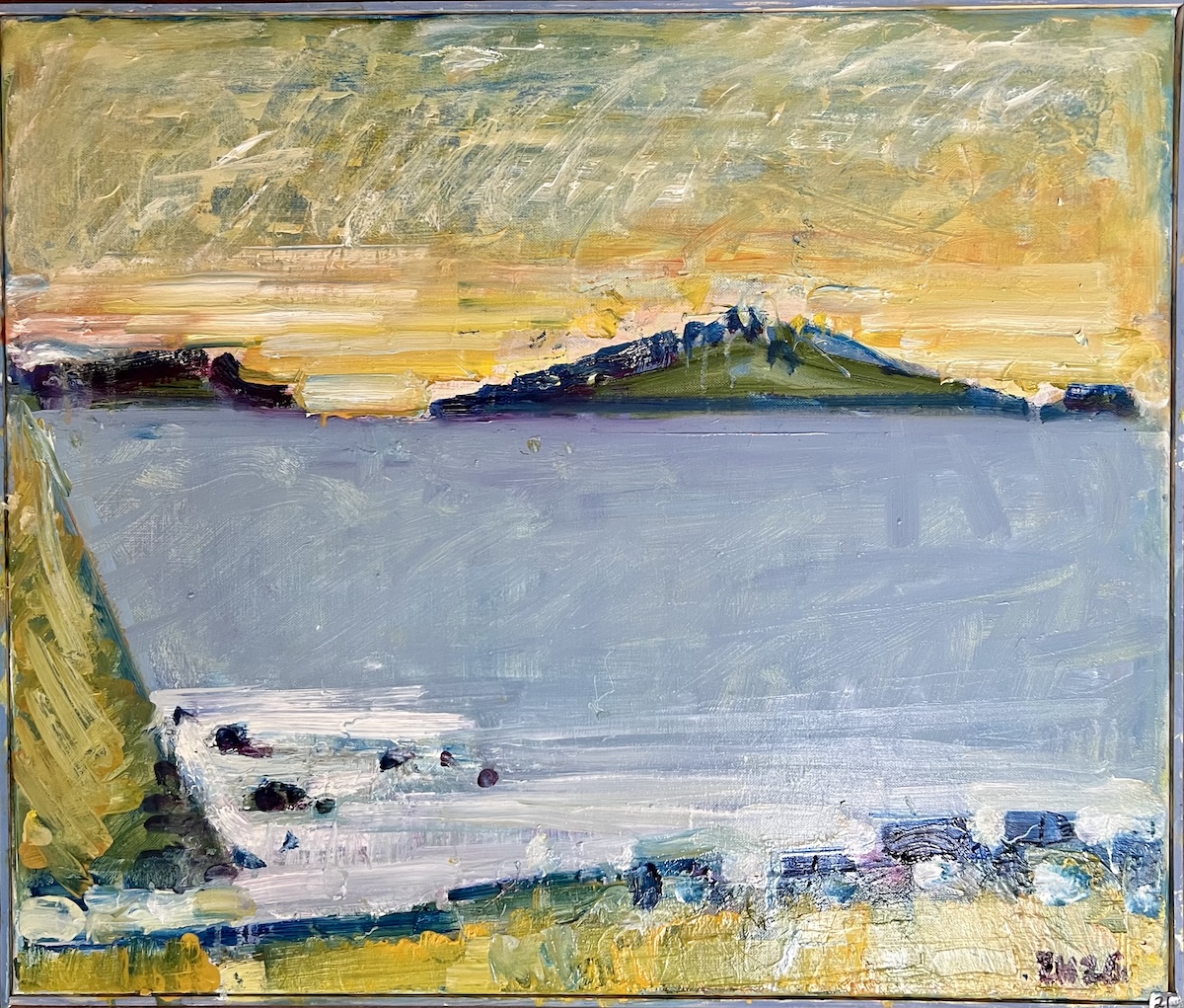 “Tinholmur”. Maleri på lærred / Paint on canvas. 60 x 65 cm