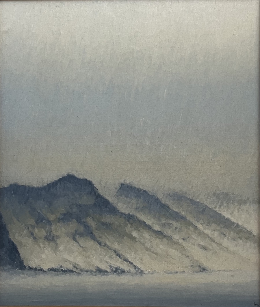 “Lys og skygge på øer, Færøerne”. Olie på lærred / Paint on canvas. 100 x 85 cm.