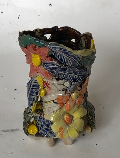 Tine Hecht Pedersen. Lille Blomstervase. Keramik   Ceramics. 23 Cm.