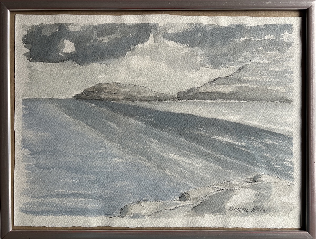 “Vejrets skiften“. (3). Akvarel / watercolour. 30 x 40 cm.